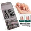 1 комплект Профессиональный набор для ухода за ногтями 16 в 1 Набор кусачек для ногтей из нержавеющей стали с чехлом из искусственной кожи Инструмент для ухода за ногтями для домашнего маникюра