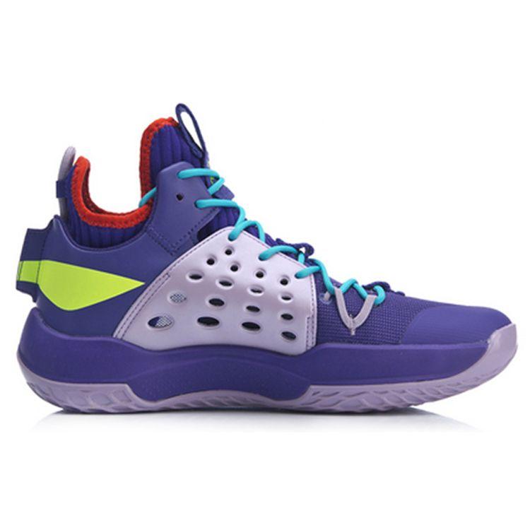 Li Ning Sonic 7 Anti-Slip Durable Mid-Top Basketball Shoes Men Sneakers Purple ABAP019-3