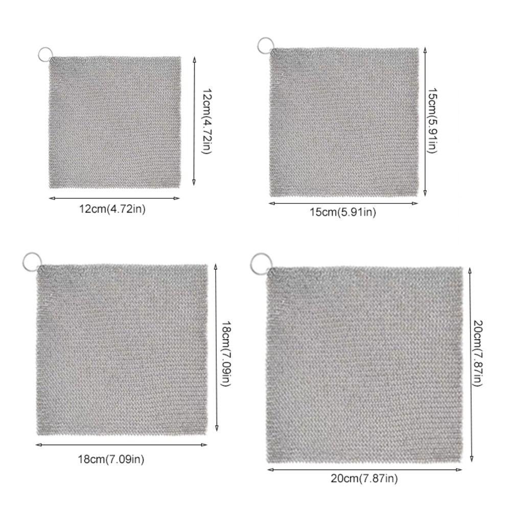 Square Stainless Steel Dishcloth Rust-free Pot Brush Multifunctional Steel Wool Glass