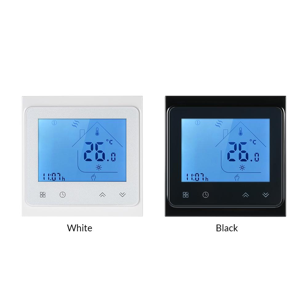 Программируемый электрический термостат для подогрева пола 16А, регулятор температуры, сенсорный ЖК-дисплей с