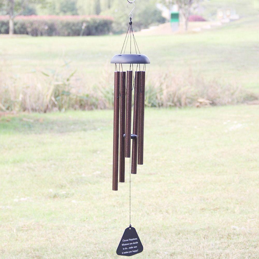 Retro Aluminum Tube Wind Bell Metal Blessing Bell Garden Decor Wind Chimes Outdoor