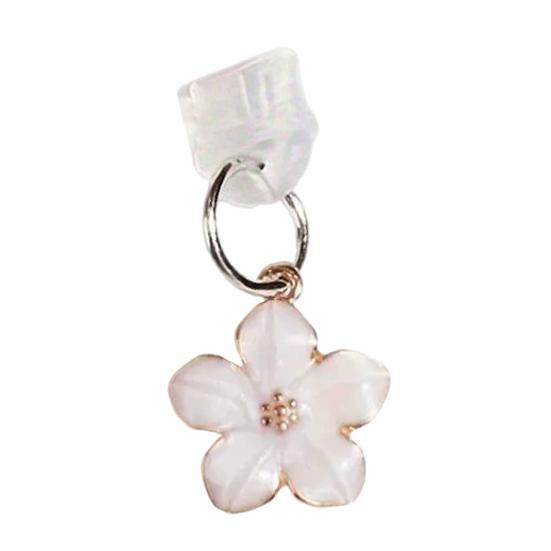 Cherry Blossom Dust Plugs Pendant for Phone Type C Charging Port Dust Plugs Charm Wear-Resistant Phone Accessories