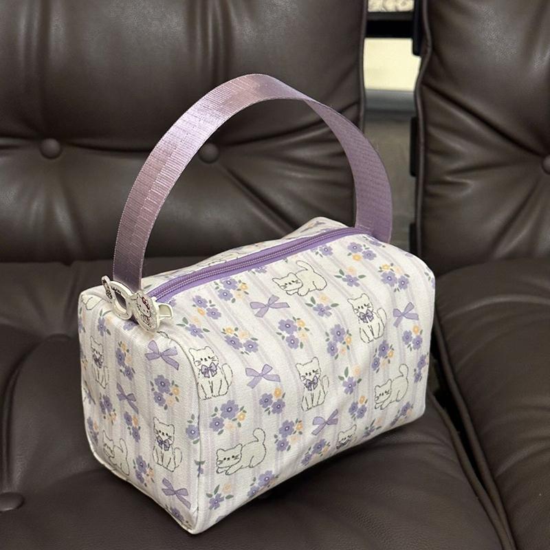 Милая мультяшная ручная косметичка большой вместимости, дорожная портативная сумка для хранения, косметичка для макияжа, креативный подарок на день рождения для девочек