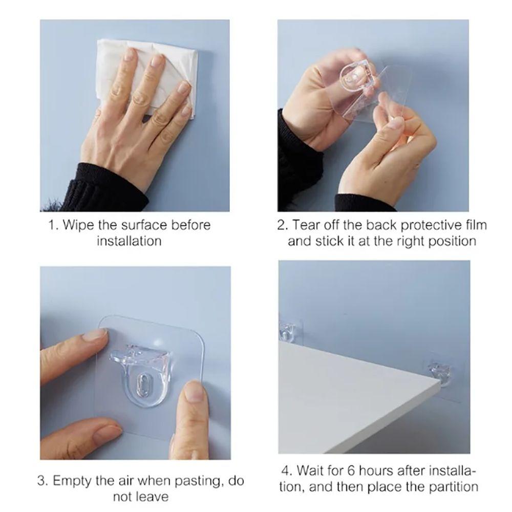 1/10 шт. самоклеящиеся колышки без перфорации кронштейн держатель перегородки для дома кухня ванная комната