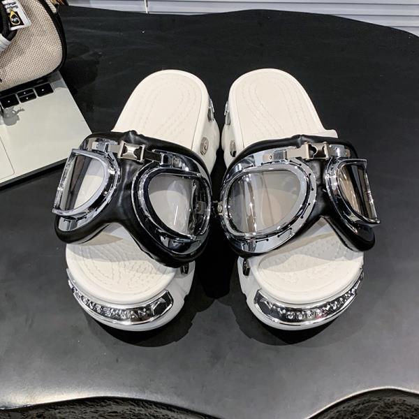 Модные пляжные туфли с закрытым носком, женские шлепанцы на платформе, сабо в стиле панк, сандалии, шлепанцы, пляжные туфли с закрытым носком, домашние тапочки, шлепанцы на платформе