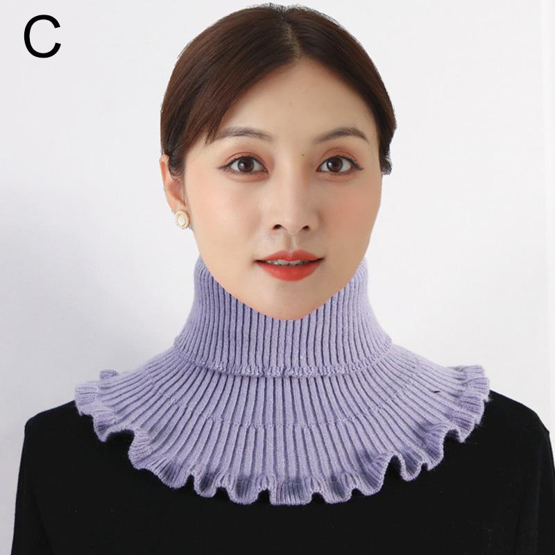 1 шт., осенне-зимние женские вязаные накладные чехлы на шею, съемный воротник, аксессуары