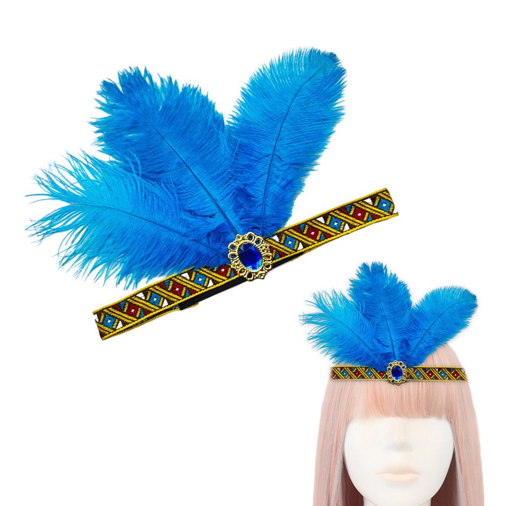 Feather Flapper Headbands Mardi Gras Prom Dancer Headpiece for Party Carnivals Celebrations Headwear Hair Styling