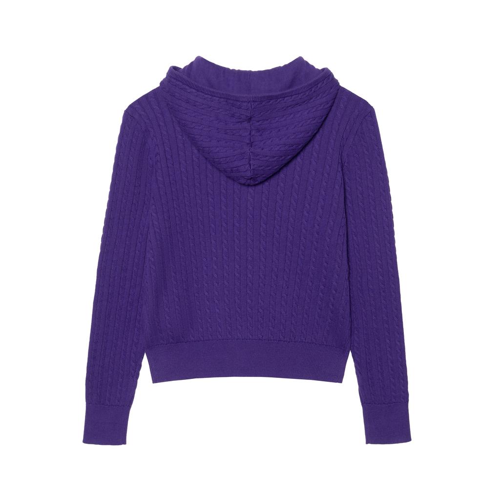 Polo Ralph Lauren Sweater Pony Logo Embroidered Zipper Hoodie Long Sleeve Kids Tops Purple 313916533-007