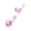 Les Trésors De Lily [I9837] - Silver Pink 'Crystal' Silver Earrings (rhodium-plated) - 7 Mm