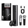 4-in-1 Electric Bottle Wine Opener Set USB Rechargeable Electric Automatic Corkscrew Wine Opener Set Wine Stopper, Wine Pourer
