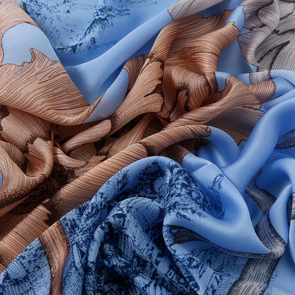 Simple Fashion Celebrity Style Plants Peony Flowers Women's Seaside Holiday Shawl Travel Sun Shading Sarongs