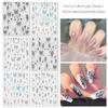 Nail Stickers with Liquid Metal Butterfly and Aurora Fantasy Designs
