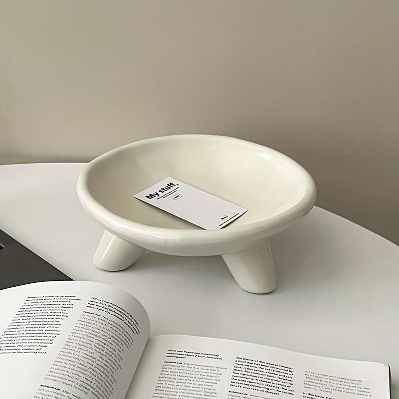 Нишевый дизайн Керамический поднос Фрукты Закуски Послеполуденный чай Бытовой поднос Обеденная тарелка Подача еды