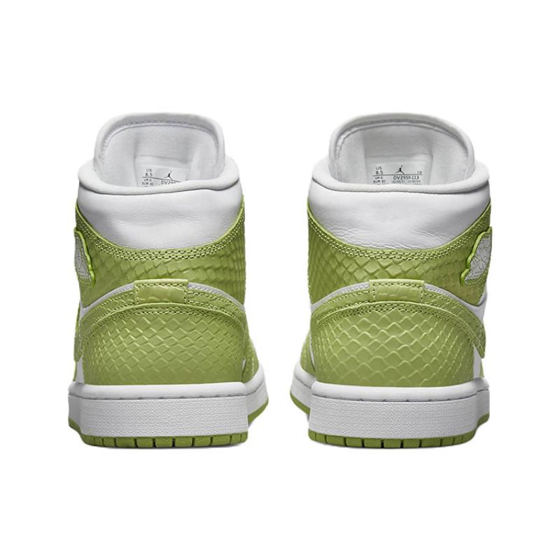Женские кроссовки Air Jordan 1 Mid Se 'Green Python' Jordan DV2959-113