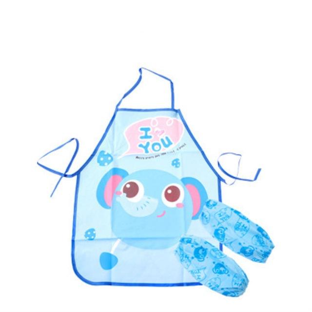 Фартук 4 цвета милый младший шеф-повар дети без рукавов животное водонепроницаемый рисунок фартук рукава комплект ARI