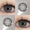 Eyeshare 1 пара натуральных коричневых контактных линз для глаз с серыми зрачками, 14,5 мм, большие красивые глаза, мягкие линзы, косметика