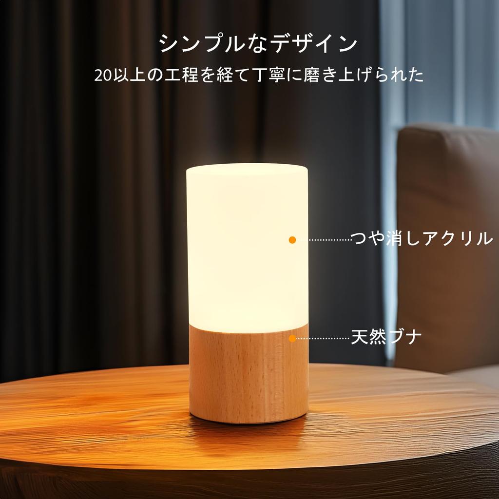 Деревянная светодиодная настольная лампа LONRISWAY, прикроватный ночник для спальни, диммируемое светодиодное освещение, креативная настольная лампа для домашнего декора, уникальный подарок на новоселье (белый)