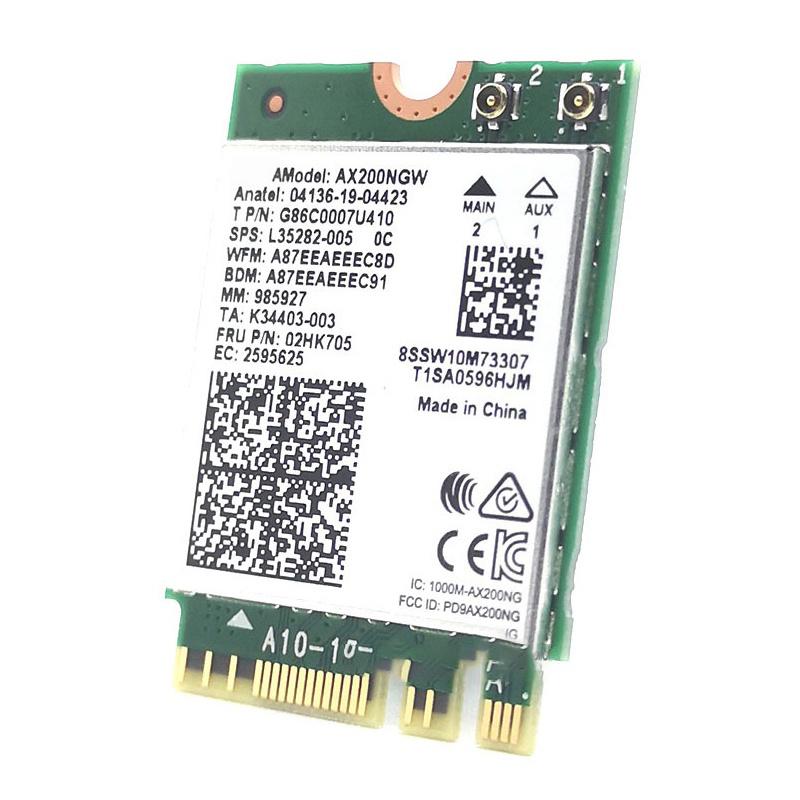 Для ноутбука ПК Wi-Fi 6E Ax210 Bluetooth 5.2 M.2 Беспроводная карта Ax210Ngw 2,4 ГГц 5 ГГц 6 ГГц 5374 Мбит/с 802.11Ax Ax200 Адаптер