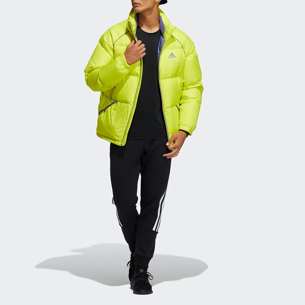 adidas Terrex Super Puffy Jacket Открытый утепленный пуховик с воротником-стойкой Мужская верхняя одежда Зеленый Желтый H20752
