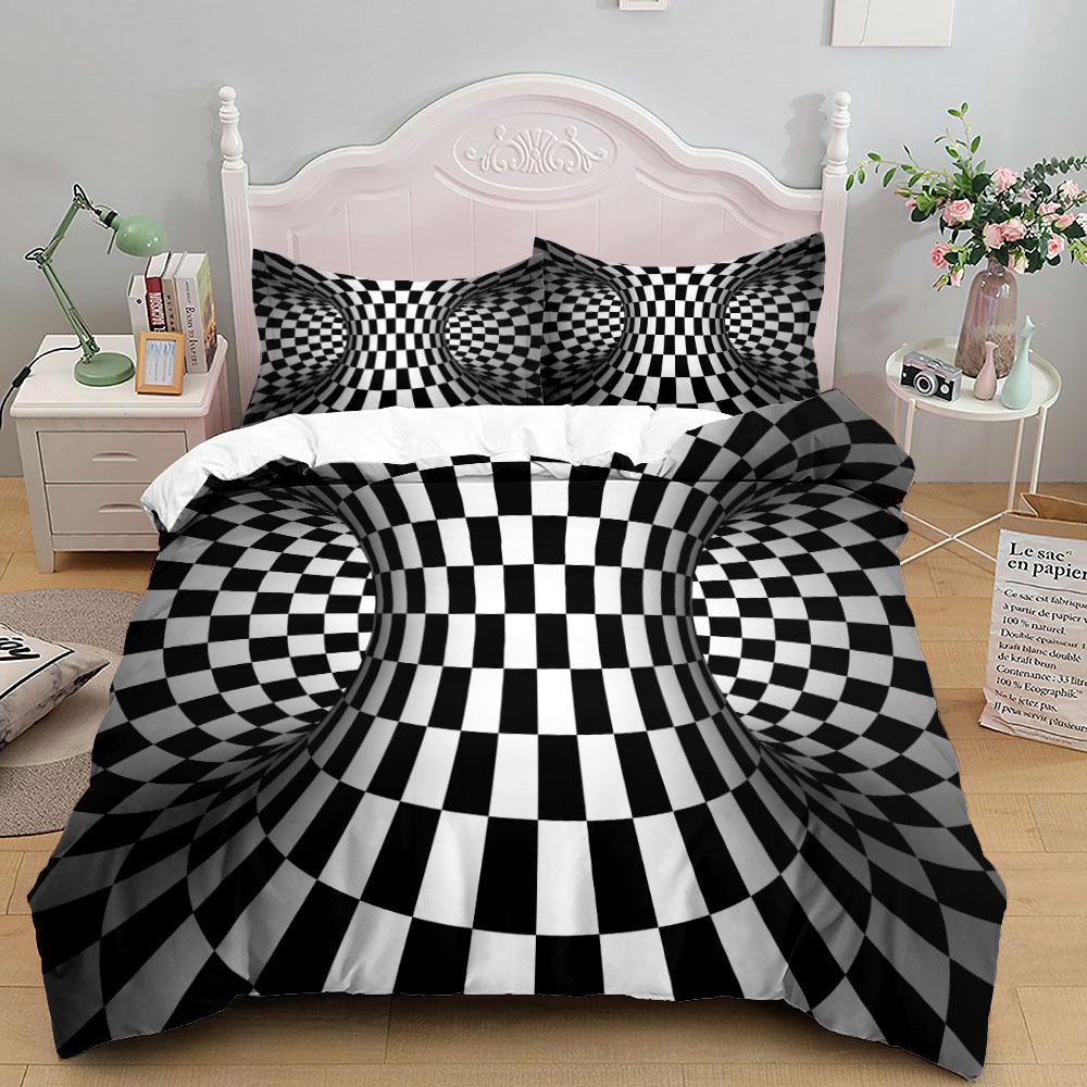 Комплект постельного белья Space Tunnel 3D King Queen Double Full Twin Single Size Duvet Cover Pillow Case Friends Bed Set