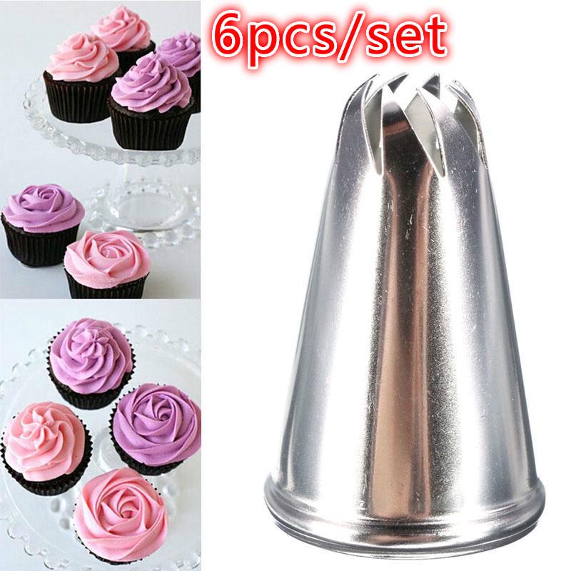 Насадка кондитерская из нержавеющей стали. 1/3/6 штук