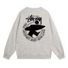 Unisex Streetwear Letter Print Fleece Cotton Sweatshirt Loose Fit Round Neck Long Sleeve Winter Daily Wear