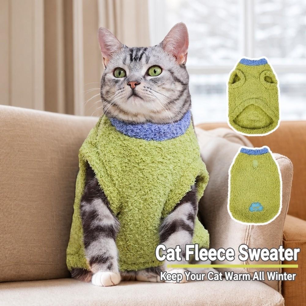 Soft Pet Pullover Vest Thickened Dog Pullover Vest Fashion Cat Warm Clothes Autumn Winter