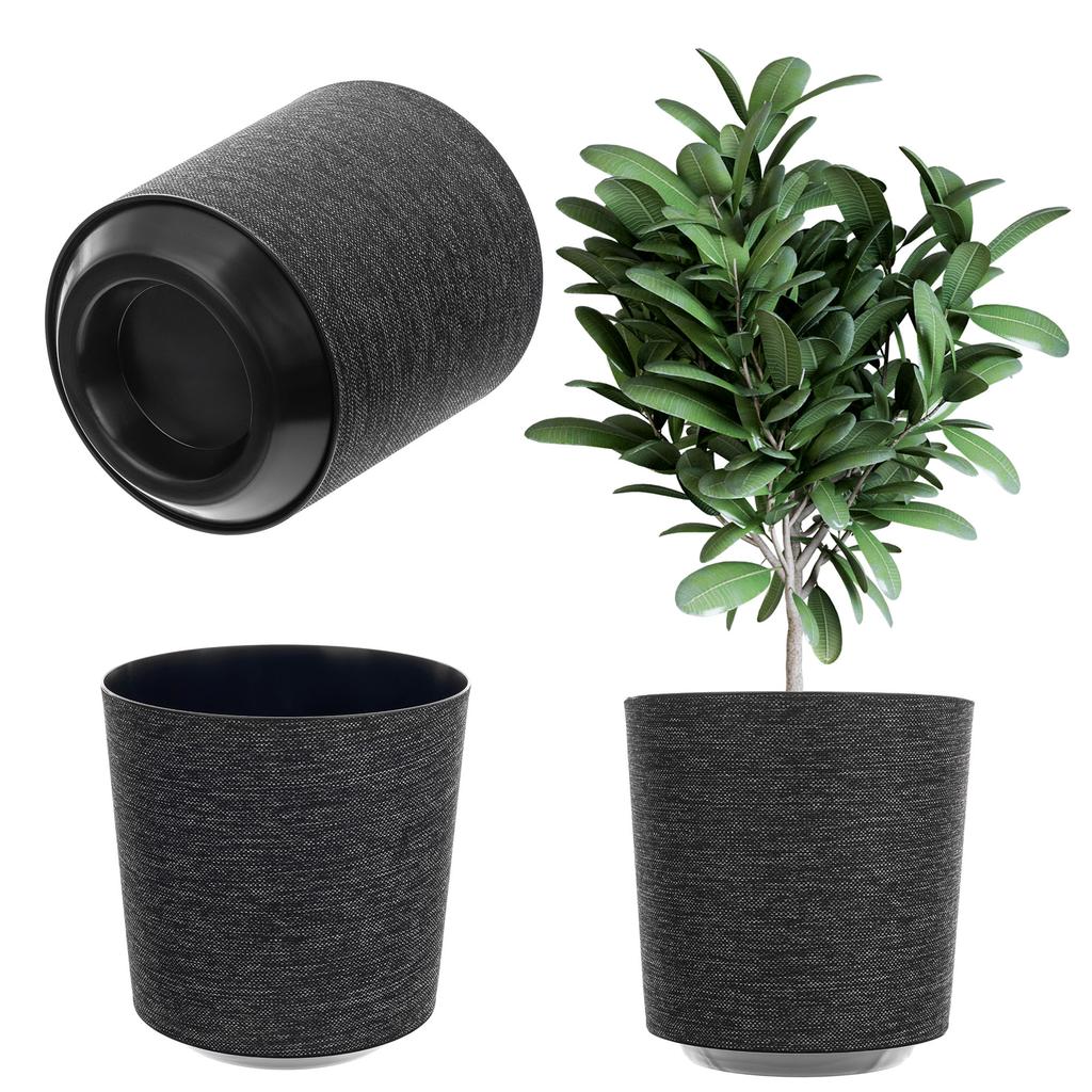 KADAX Doniczka Donica Na Kwiaty Osłonka Plastikowa Kwietnik 19cm Taupe