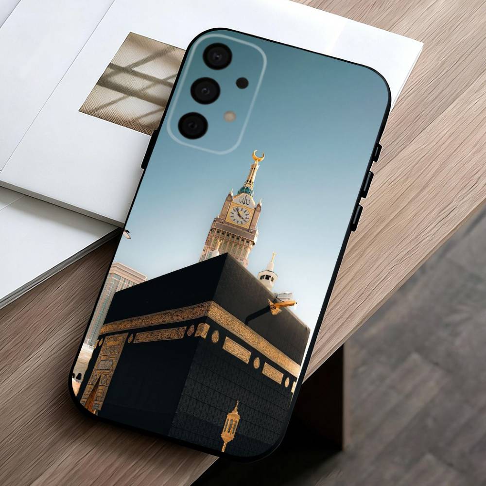 M-Moslem and K-kaaba phone Case For Samsung Galaxy A73,A72,A71,A70,A53,A52,A51,Others Soft Black Shell