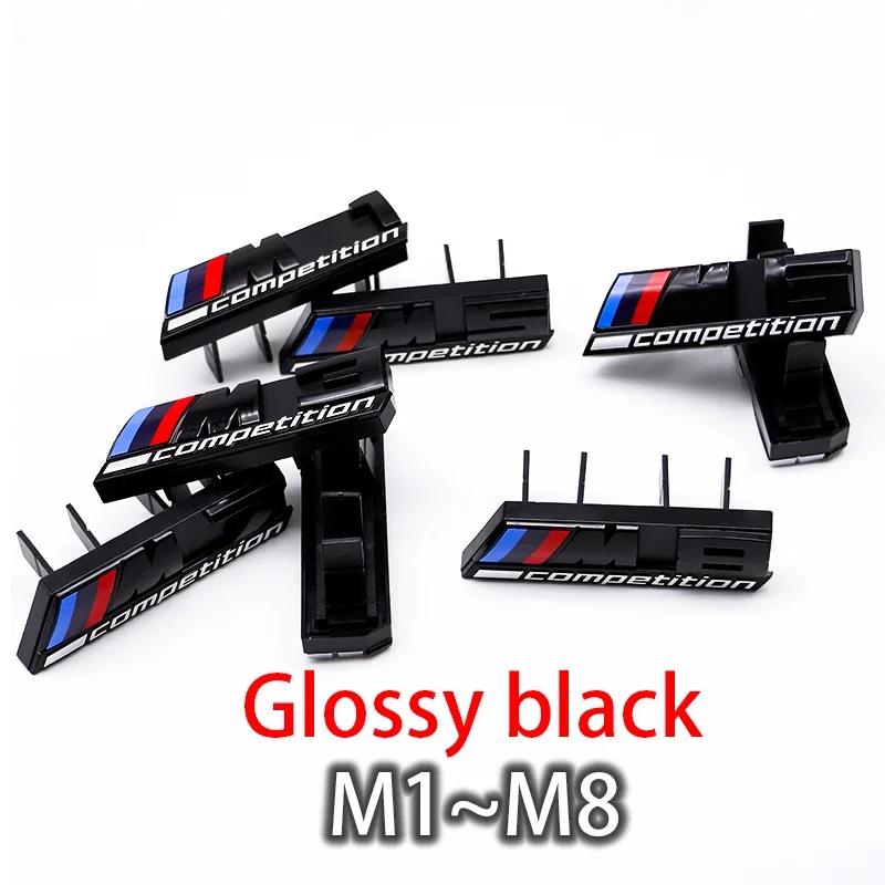 UYDH3 2025 Hot For BMW ABS Car Front Grille Emblem M1 M2 M3 M4 M5 M6 M7 X1 X2 X3 X4 X5 X6 X7 For BMW M Competition LOGO Decor Car Styl