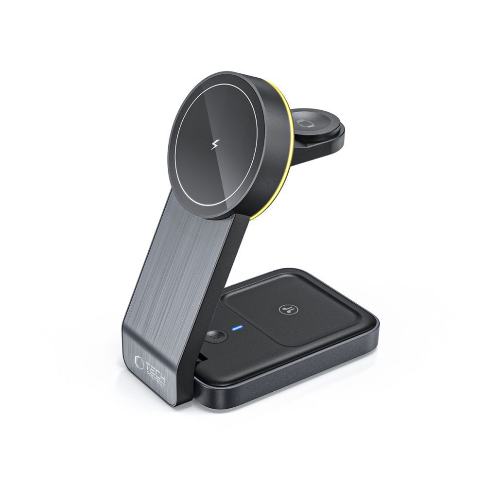Tech-Protect Qi15W-A28 3In1 Magnetic Magsafe Wireless Charger Black