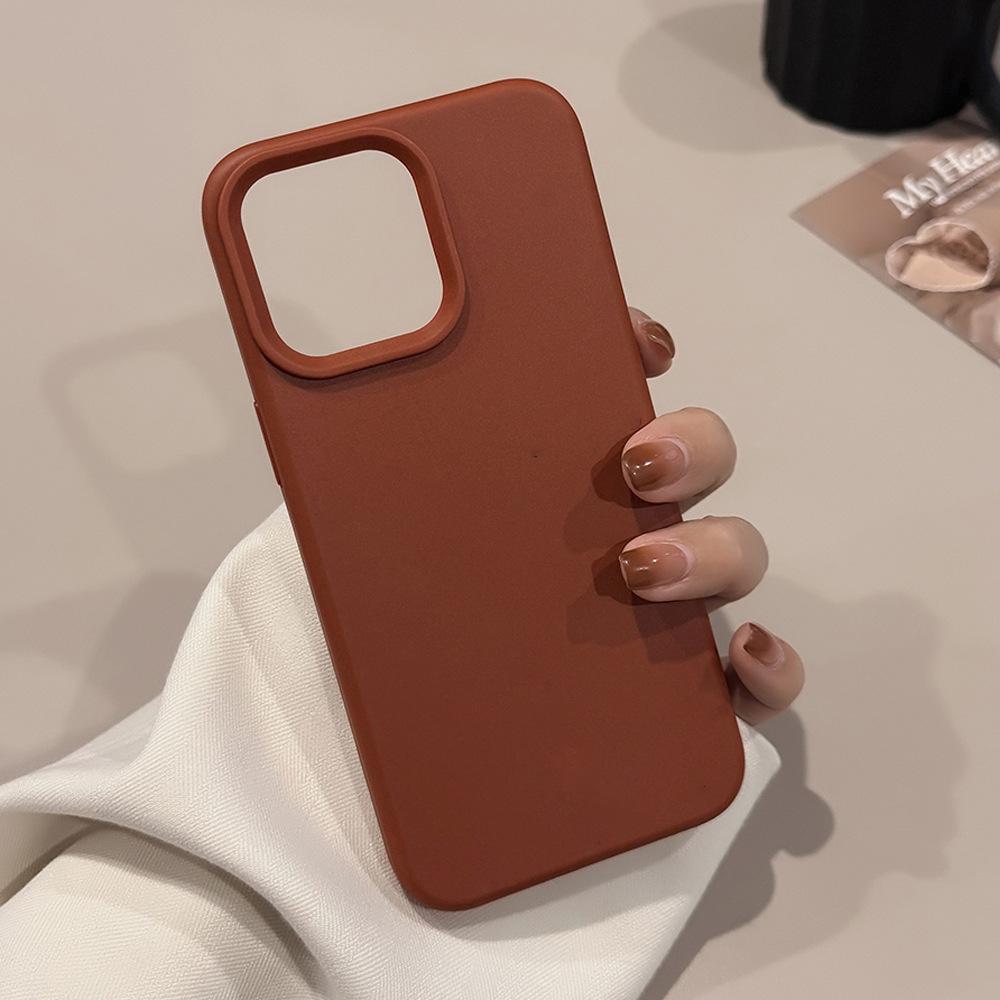 Мягкий однотонный силиконовый чехол для телефона For For Iphone 17 16 15 14 13 12 11 Pro Max Plus Однотонный ударопрочный бампер Задняя крышка