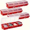 4 Grids Plastic Box Multi-Compartment Organizer Box For Screws & Small Parts - Durable Plastic Hardware And Jewelry Storage Case