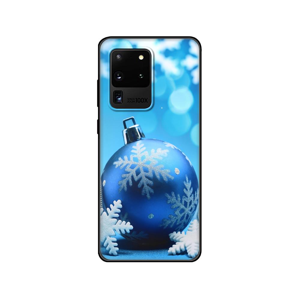 Черный чехол из ТПУ для Samsung Galaxy S20 /S20 PLUS/S20 ultra/S20+ /S20FE задняя крышка Рождество и Новый год