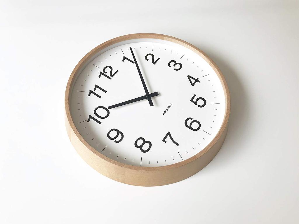 KATOMOKU Muku Clock 16 LL Natural km-116NARCS 392mm