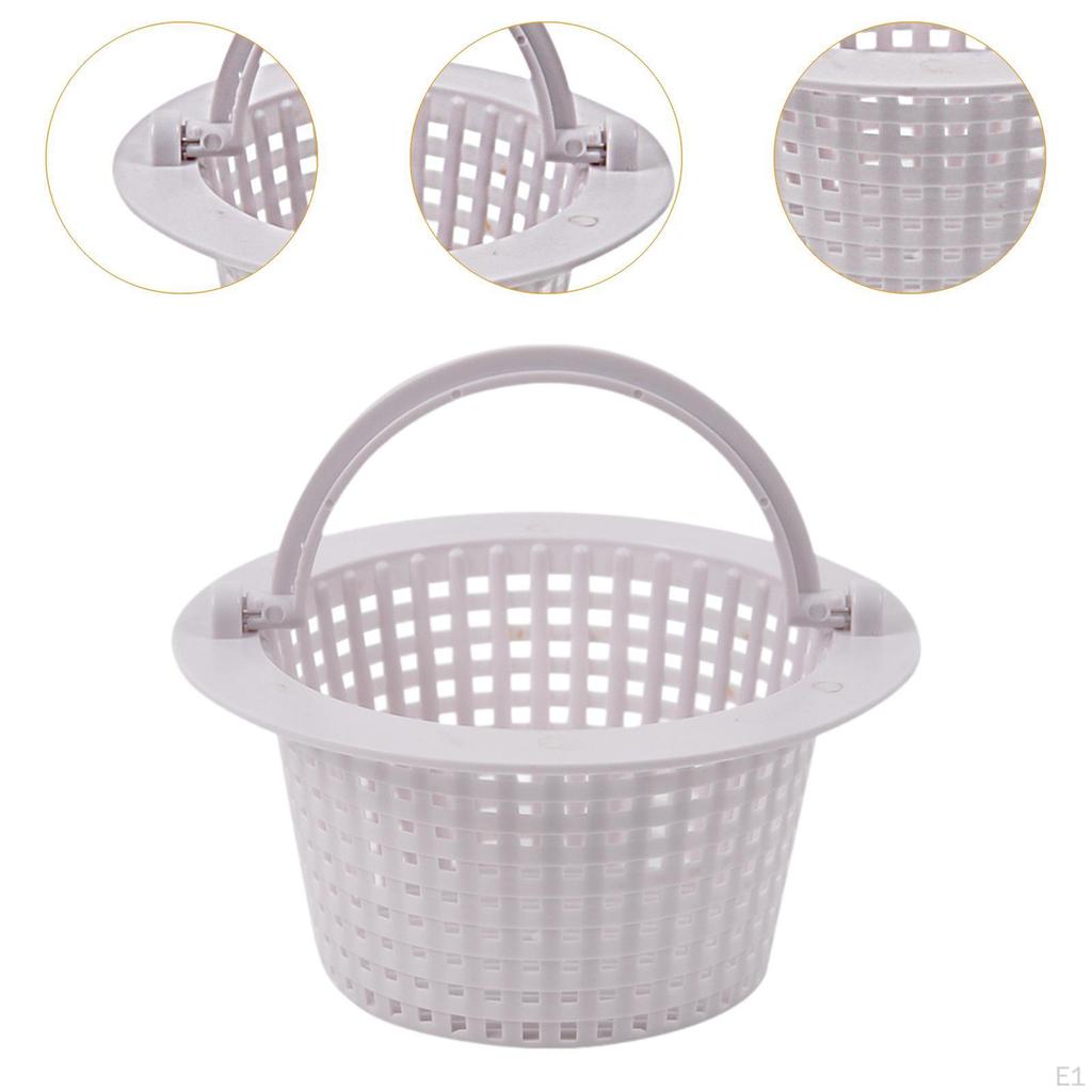 Pool Skimmer Basket with Handle, Professional, Portable Cleaning Tool Effective Replacement
