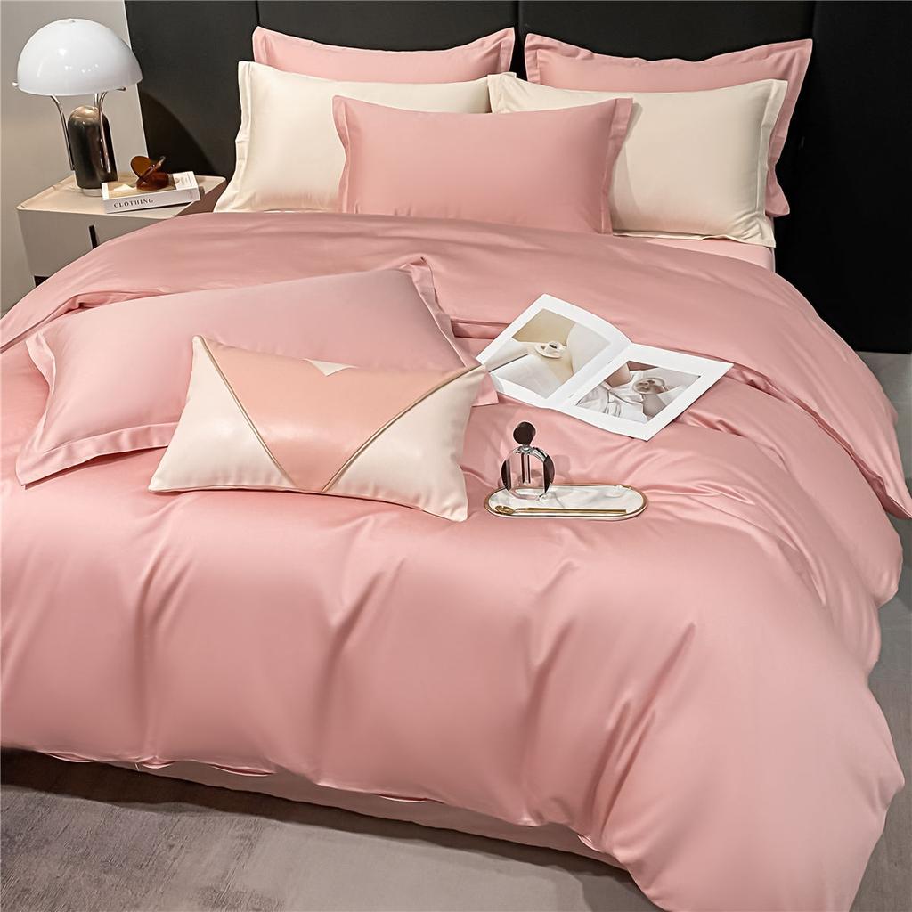 Long Staple Cotton 80 Count Pure Cotton Solid Color Single Duvet Cover Three Piece Set Four Piece Set Solid Color Duvet Cover