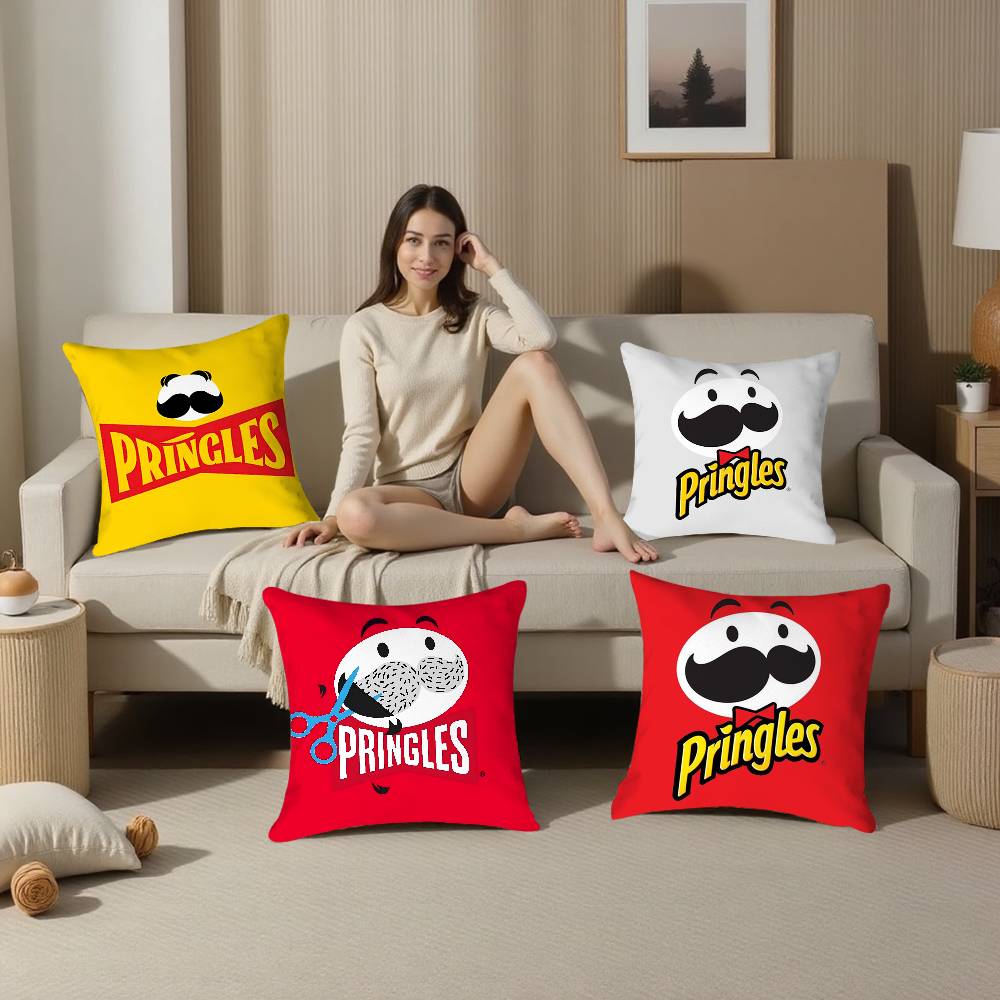 Классическая наволочка бренда P-Pringles из плюшевой ткани, мягкая, с двусторонней печатью, чехол для диванной подушки, декоративные чехлы для подушек