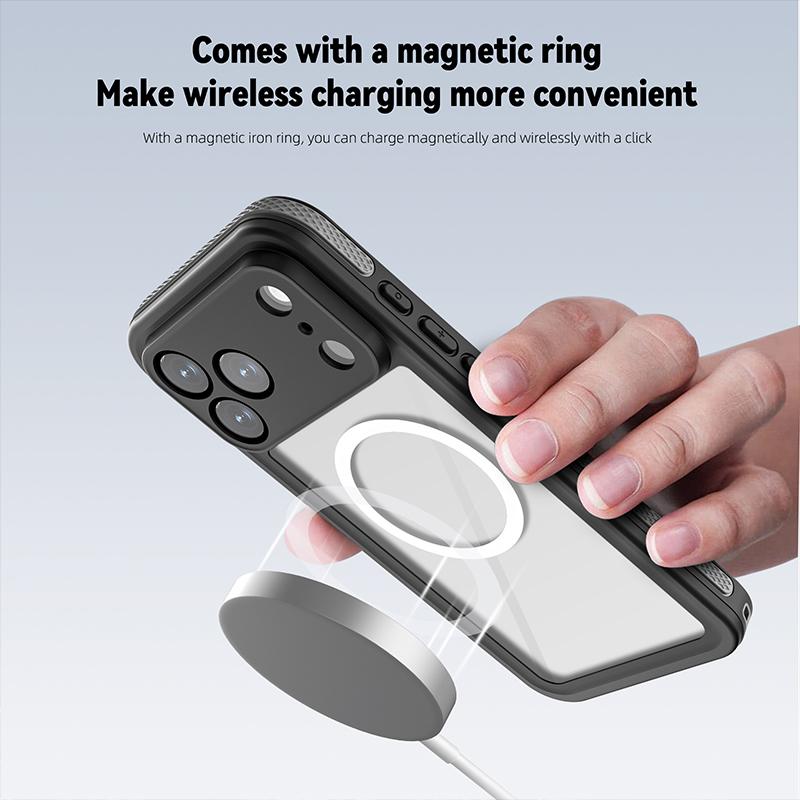 For iPhone 17 Pro Max / 17 Pro / 17 Waterproof IP68 Underwater Diving Swimming Shockproof Full Body sealed Shell Case