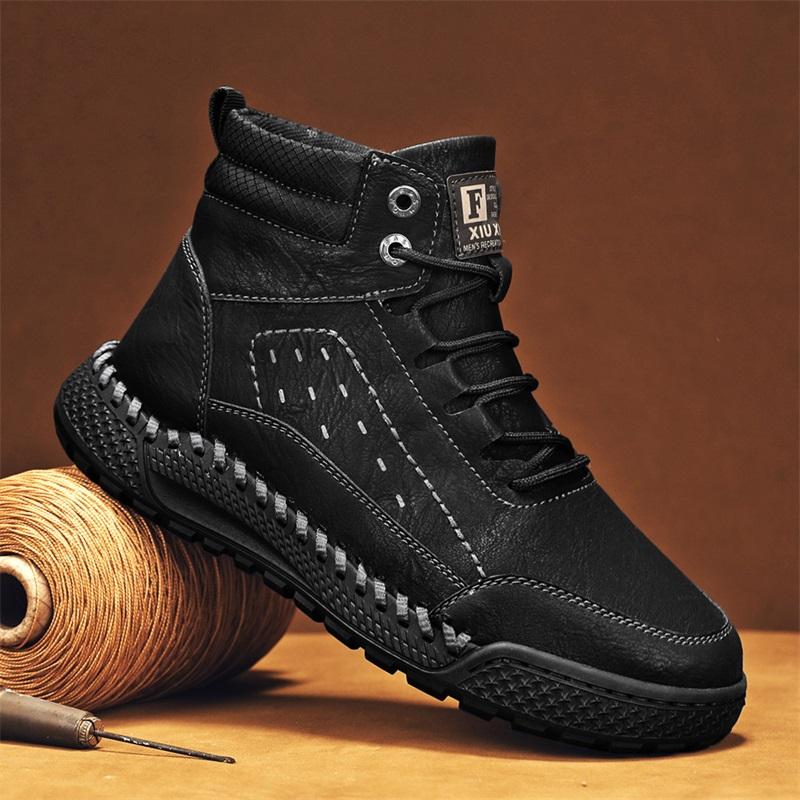 Модные высококачественные мужские повседневные кожаные туфли ручной работы, легкие нескользящие туфли для ходьбы, антискользящие туфли для вождения, обувь для пеших прогулок