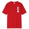 Футболка с коротким рукавом Poker 'K' мужская, повседневная, разноцветная, топ для мужчин, хлопковая, свободная, большого размера, футболка, персонализированные трендовые футболки