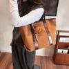 Winter Retro Suede Large-capacity Bag Women's 2025 New Fashion Tote Bag Simple Portable Commuter Bag