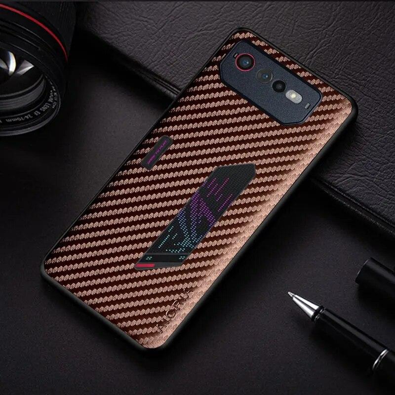 Чехол для телефона с текстурой углеродного волокна для Asus ROG Phone 6 6D, модный дизайн, мягкая задняя крышка для Asus ROG Phone 6, чехол Funda