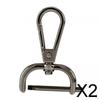 2x Swivel Lobster Claw Clasps, Bag Handbag PU Leather Accessory Alloy Clips Snap