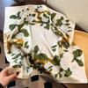 Новый шелковый шелковый шарф женская весенняя мода элегантный пион однотонный креповый атласный шелковый шарф 100% тутовый шелк квадратный шарф 53 шелковый шарф
