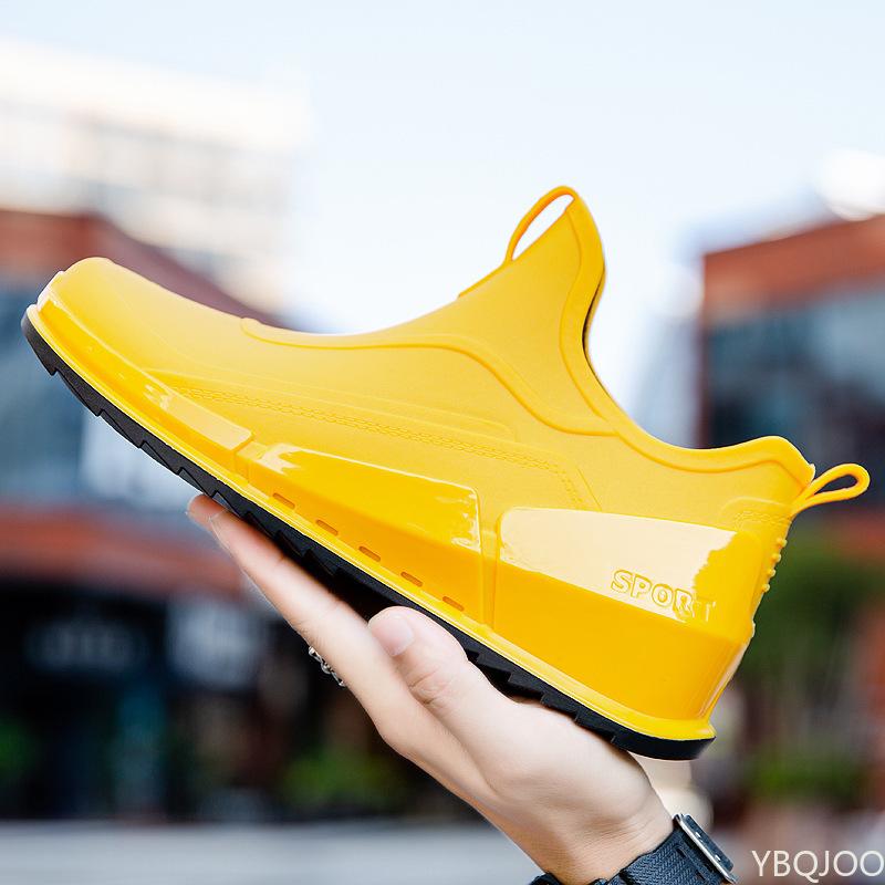 2025 Новые мужские уличные нескользящие походные ботинки Shaxi, рыбацкие резиновые сапоги, черные рабочие ботинки, прочные водонепроницаемые резиновые рыбацкие ботинки