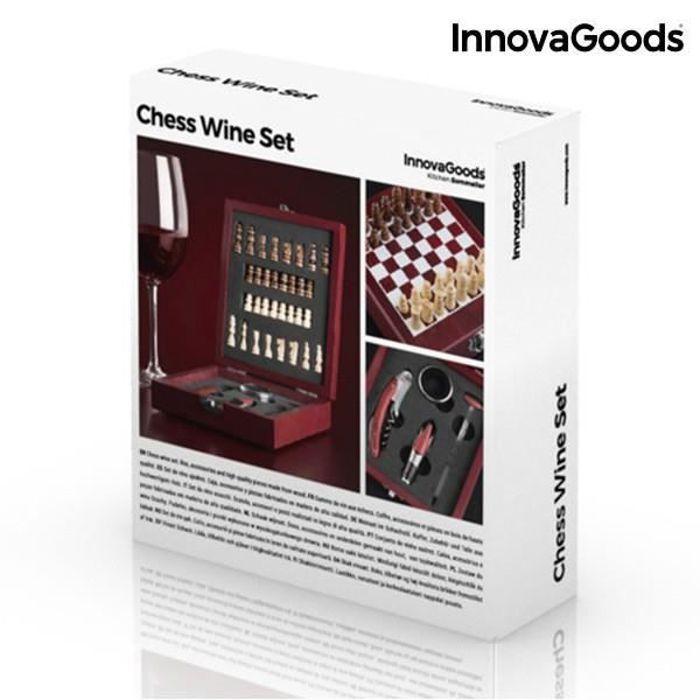 Jeu d échecs et set d accessoires à vin (37 Pièces) - Kit oenologie coffret cadeau