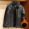 Зимние мотоциклетные куртки из искусственной кожи для мужчин, теплая куртка-бомбер, винтажные пальто, верхняя одежда, мужская повседневная куртка из ПУ кожи с подкладкой из искусственного меха