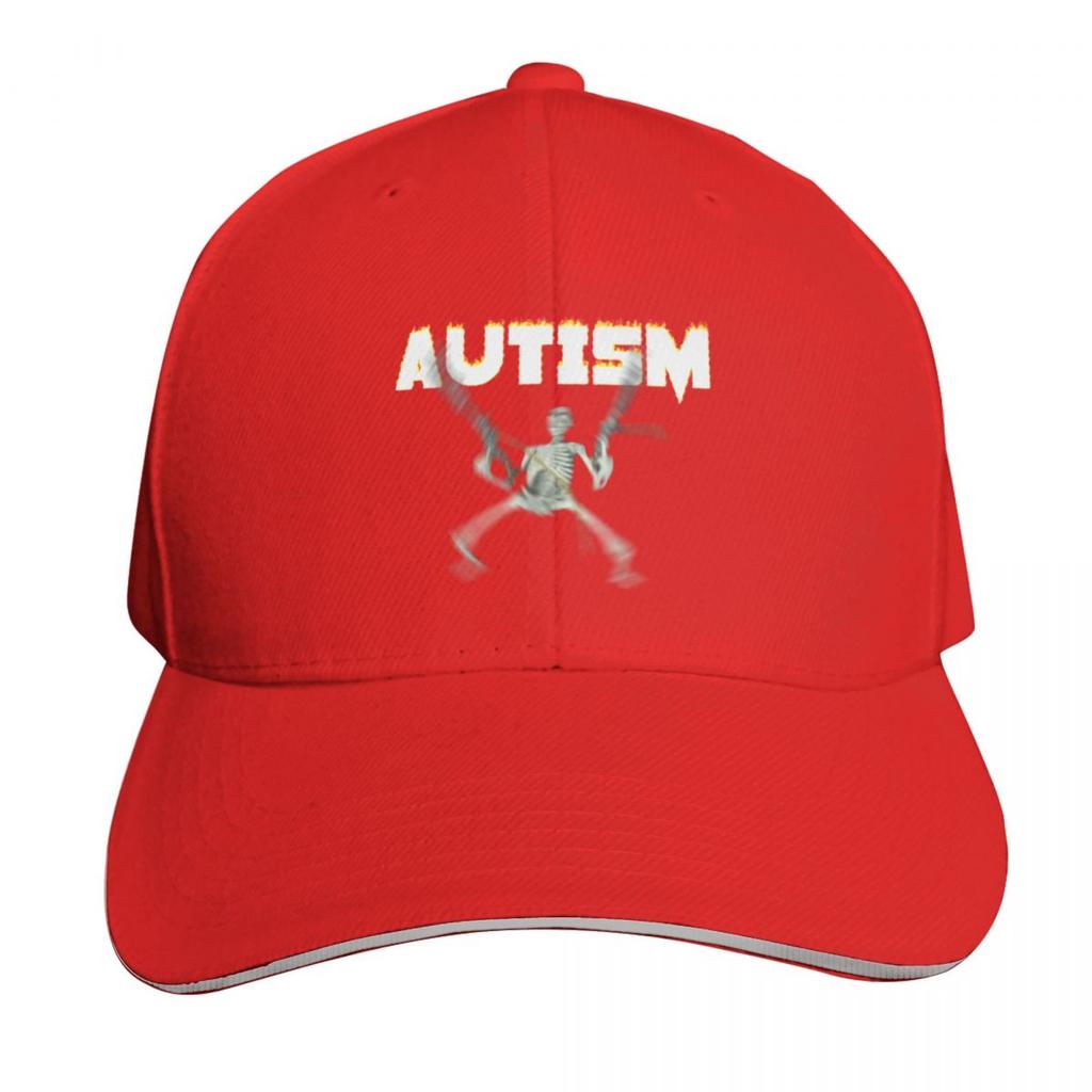 Autism Skeleton Meme Baseball Cap Snapback Flat Bill Strapback Dad Hat Six Panel Structured Crown