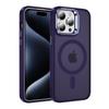 Металлическая рама Защита объектива Держатель Чехол для телефона Для iPhone 11 12 13 14 15 16 Pro Max Матовый с ощущением кожи Магнитная задняя крышка Magsafe